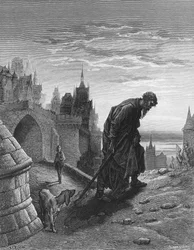 Il marinaio, finito il suo racconto, si volta per andarsene, mentre il suo ascoltatore, l